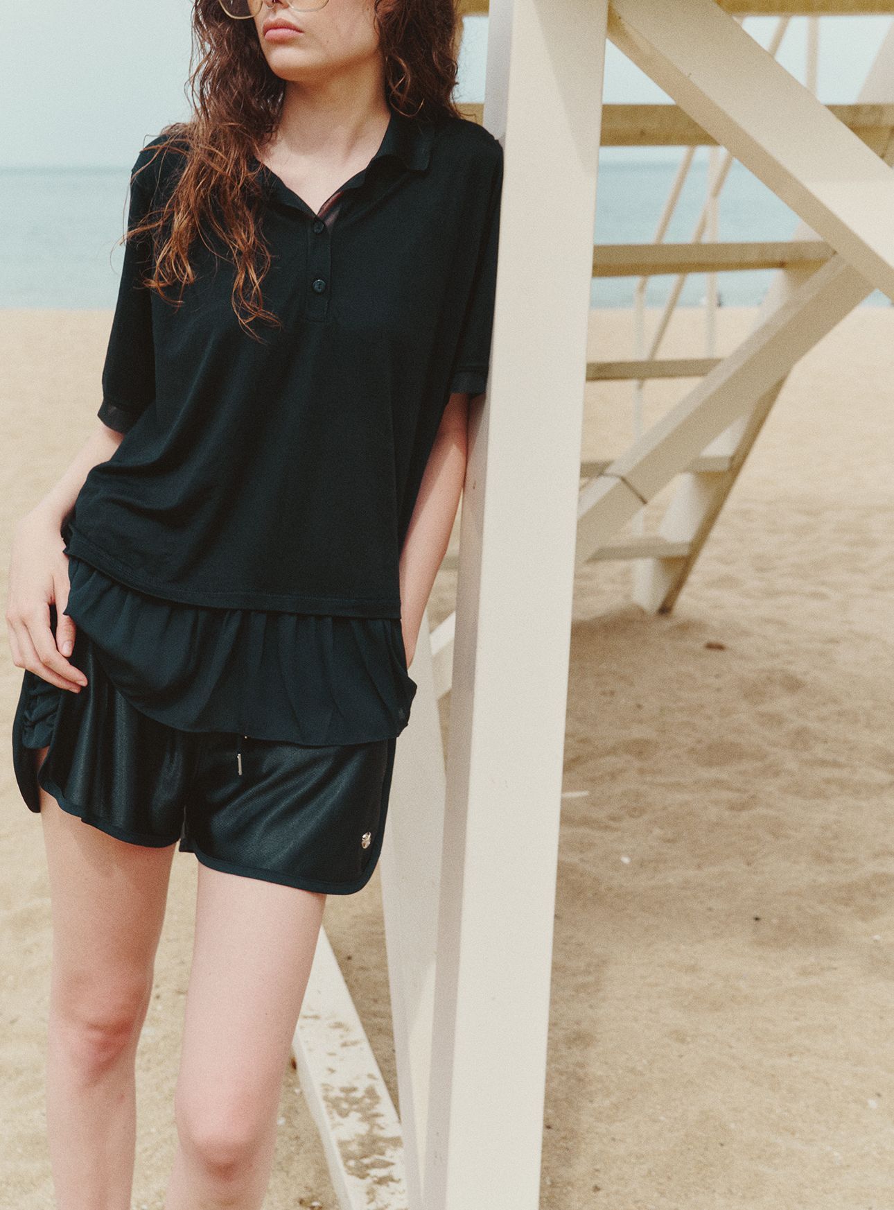 Gimmetheyoung★韓国★人気★ G_SPORTY SHIRRING SHORTS 2色 Gimmetheyoung☆韓国☆人気☆ G_SPORTY SHIRRING SHORTS 2色