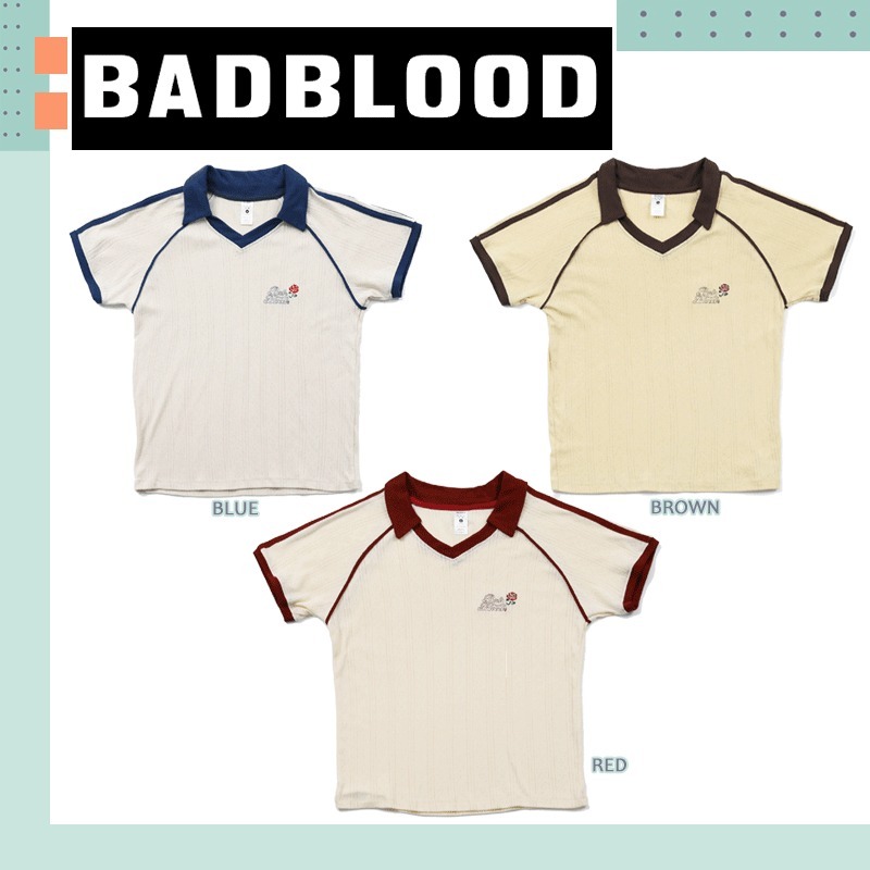 BADBLOOD♥ Pointelle Soccer Shirt /追跡付