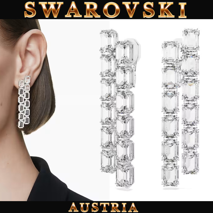 SWAROVSKI スワロフスキーMillenia クリップイヤリング ロング