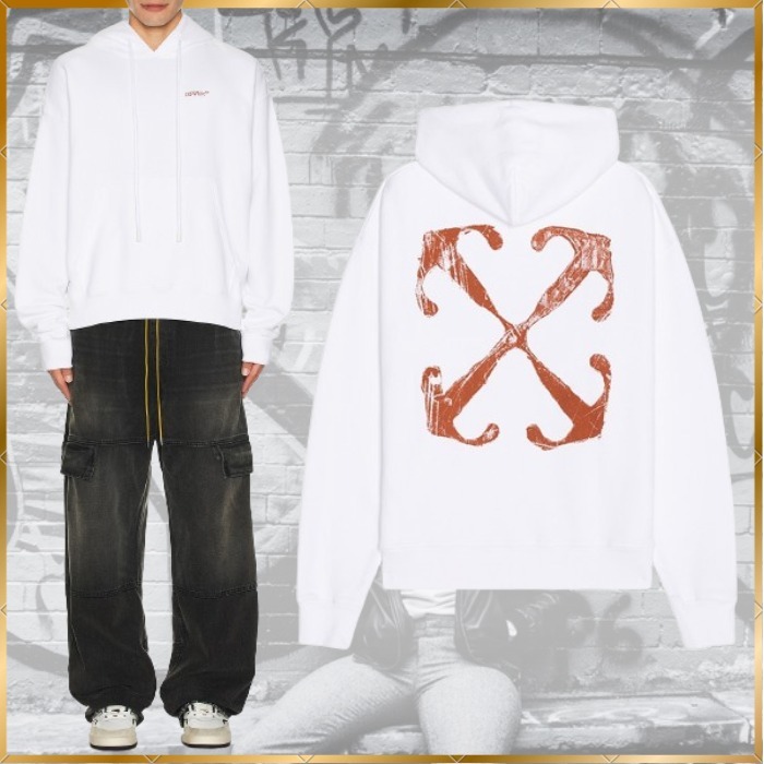 人気♢Off-White♢バックデザインパーカー (Off-White/パーカー