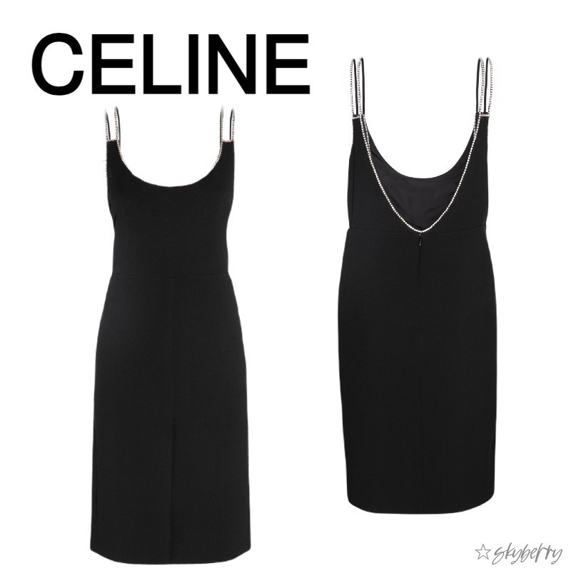 CELINE セリーヌ ビスコース ブレンド ドレス 2R86E865C38NO