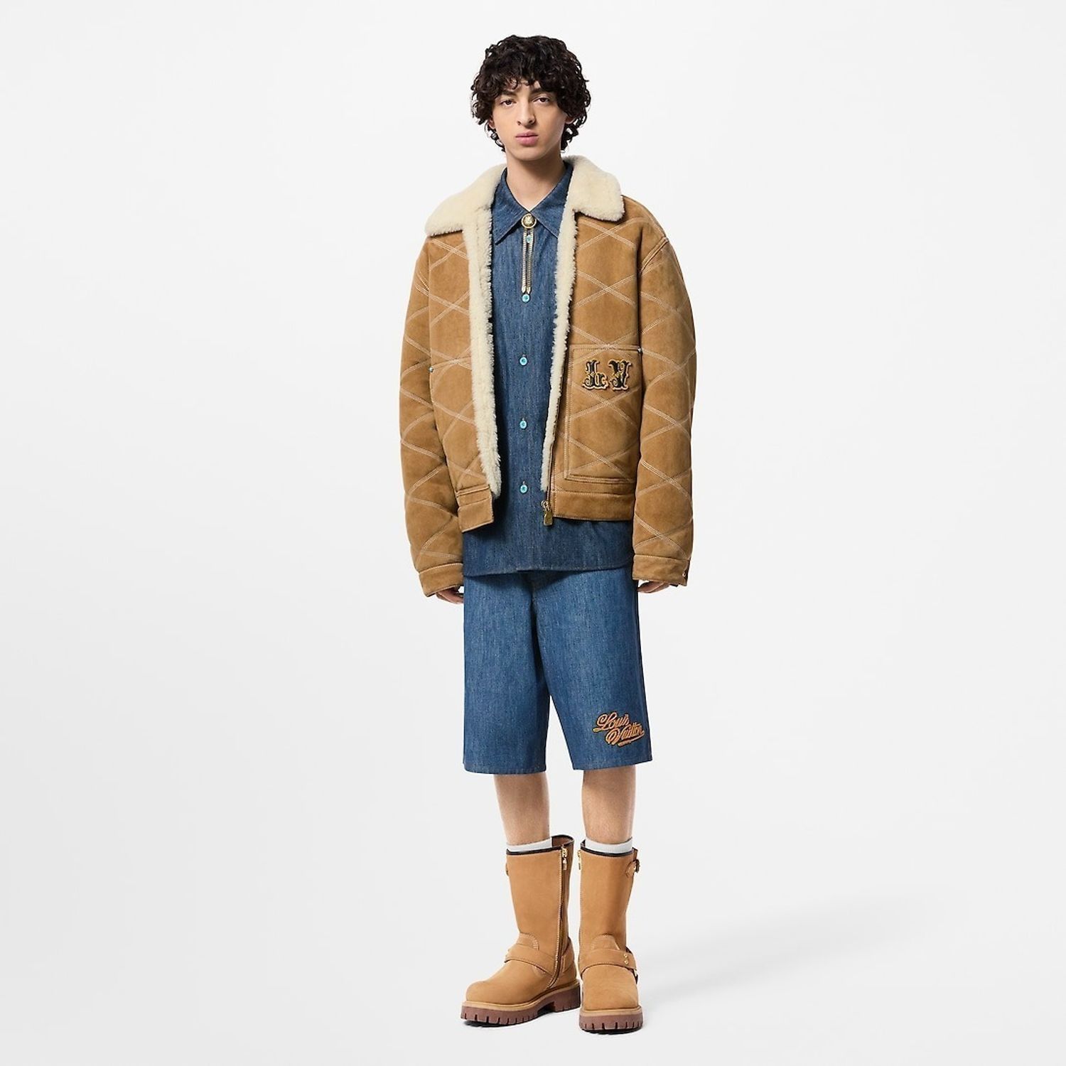 《トレンド丈感》LOUIS VUITTON シャンブレー デニムショーツ