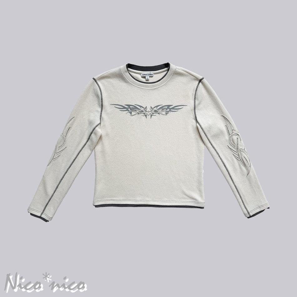 JADED LONDON タトゥー アップリケ T シャツ【送関込】 国内送関込】JADED LONDON タトゥーアップリケ長袖Tシャツ