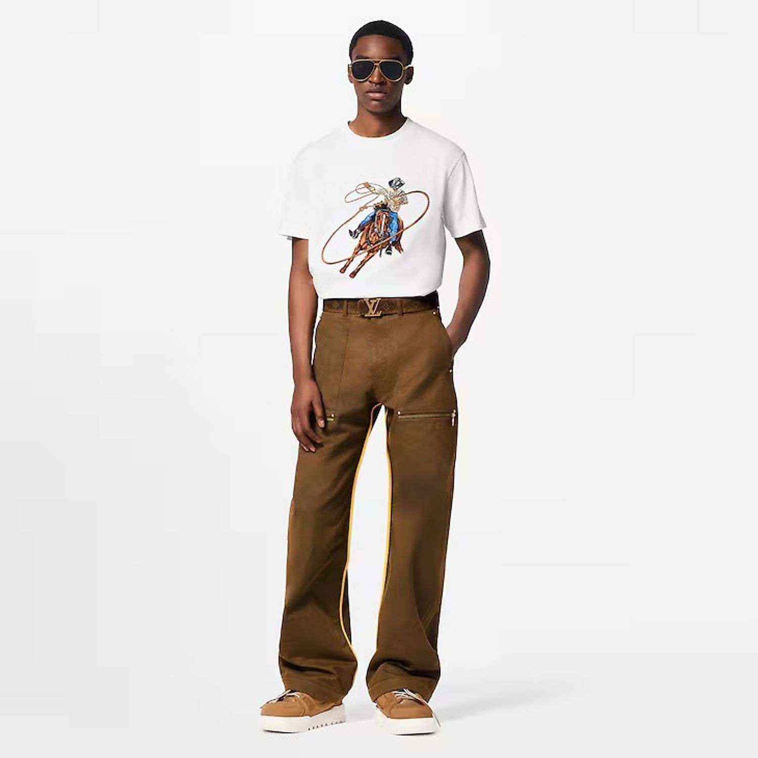 《グラフィカル/デザイン》LOUIS VUITTON Tシャツ 半袖