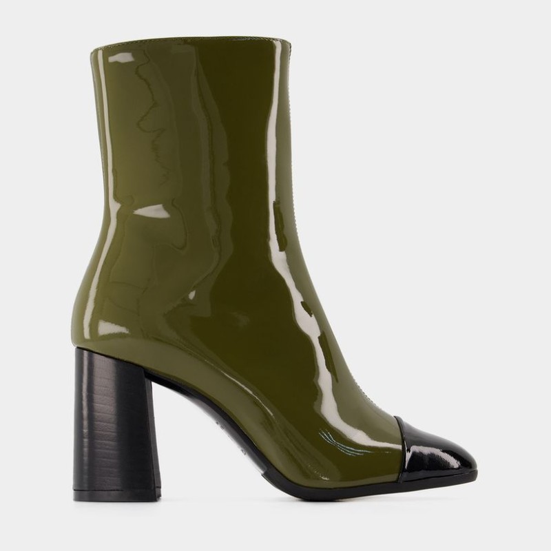 ショートブーツ・ブーティ CAREL Donna Boots - Carel - Patent Leather - Khaki/black