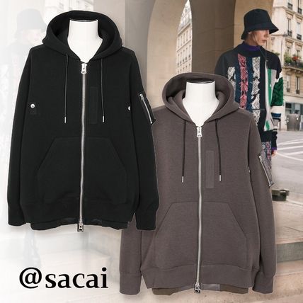 sacai サカイ パーカー 黒 4(XL位) 0357924N0033 sacai - sacai サカイ パーカー 4(XL位) 黒 【古着】【中古】の