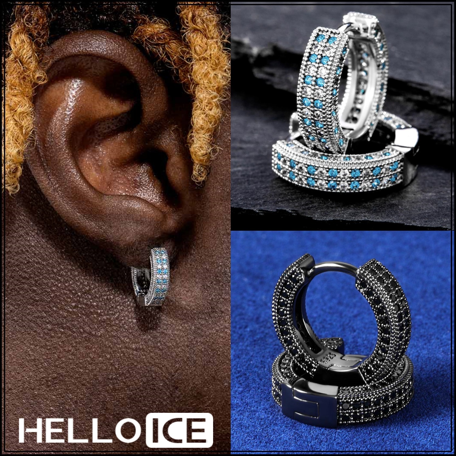 HELLOICE ◆ 選べる アイスフープピアス 送料関税無料