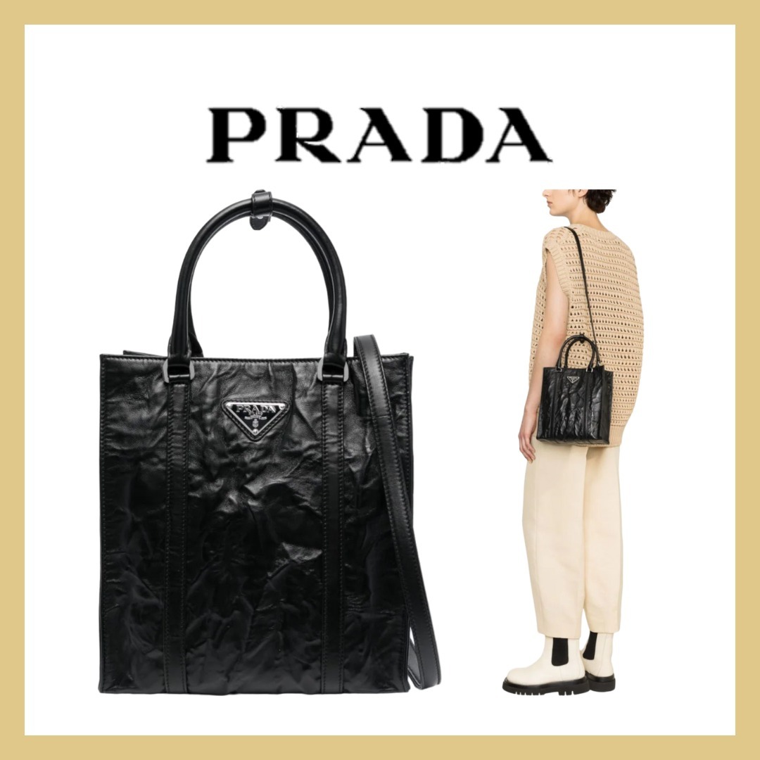 日本未入荷★PRADA ナッパ アンティーク スモール トートバッグ