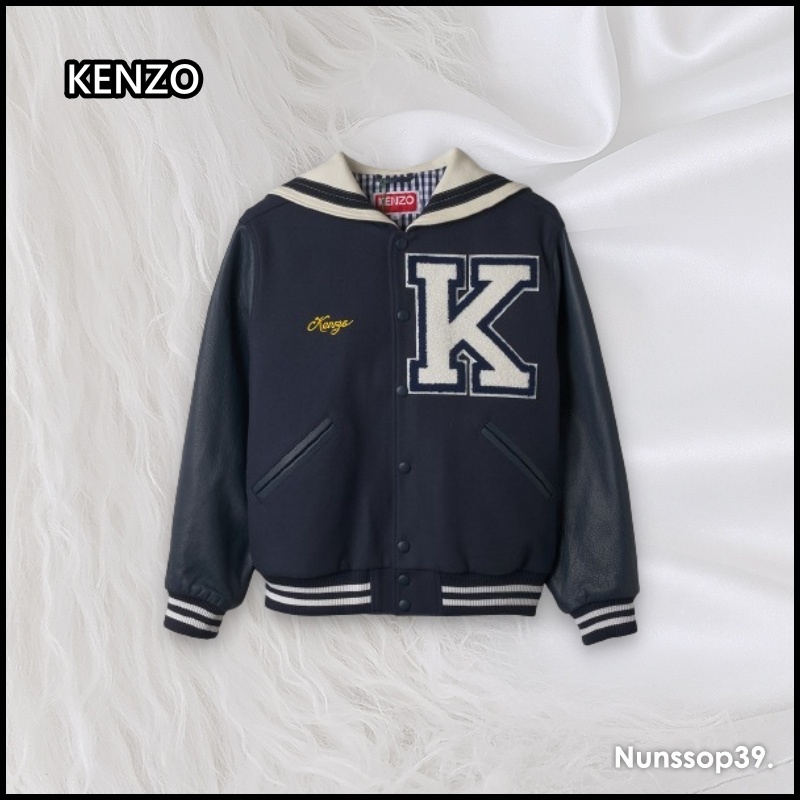 《KENZO》 FD55BL1339ON77 SAILOR COLLAR STADIUM JACKET