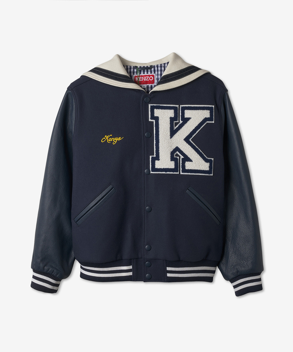 《KENZO》 FD55BL1339ON77 SAILOR COLLAR STADIUM JACKET