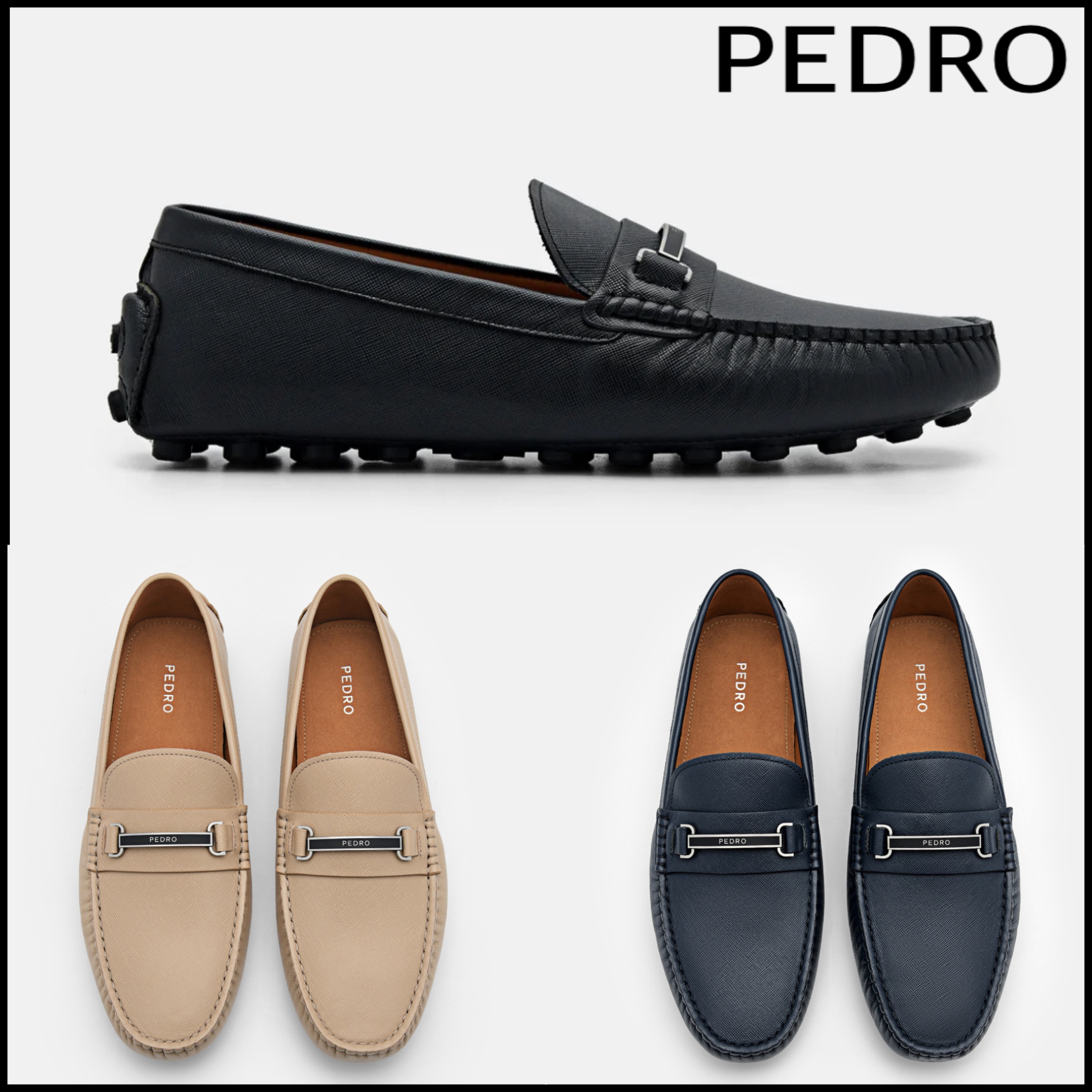 PEDRO【日本未上陸】ロゴ入りホースビットモカシン♪モダン 快適