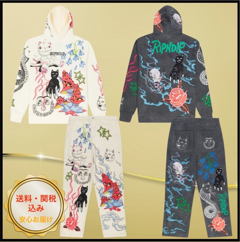 【RIPNDIP】TRAVIS グラフィック ★フーディ&パンツ 上下セット