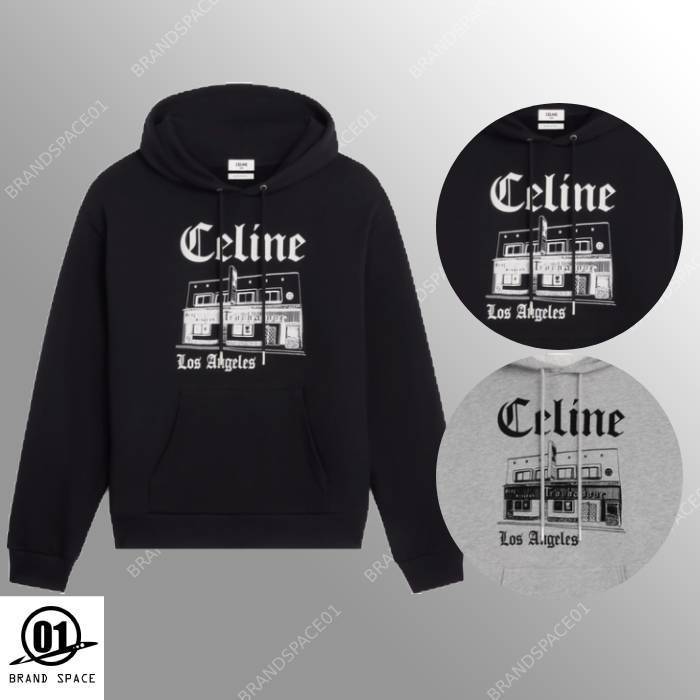 CELINE 24-25AW トルバドゥール コットン ルーズパーカー