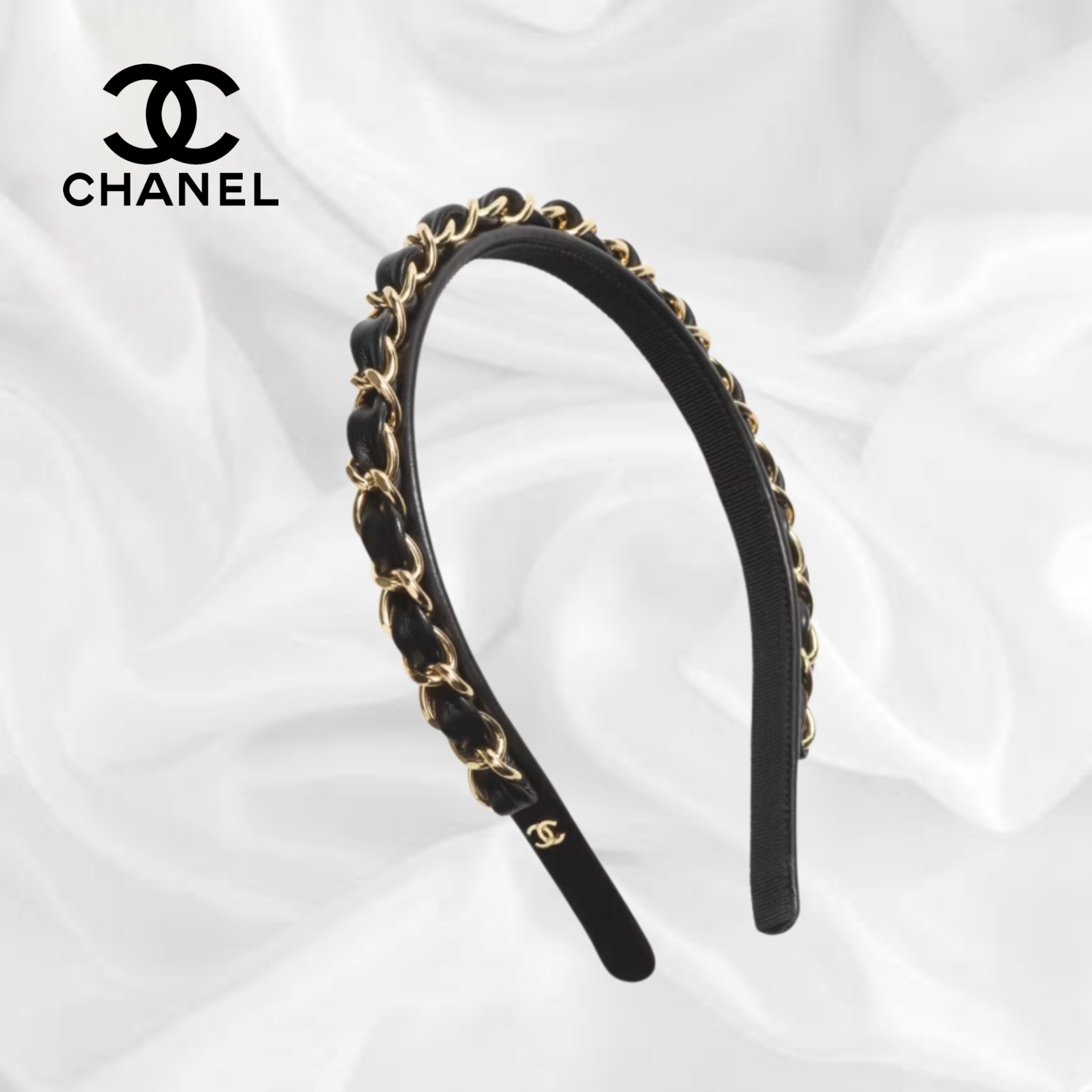 【大人可愛いヘアアレンジが叶う☆】CHANEL カチューシャ レザー