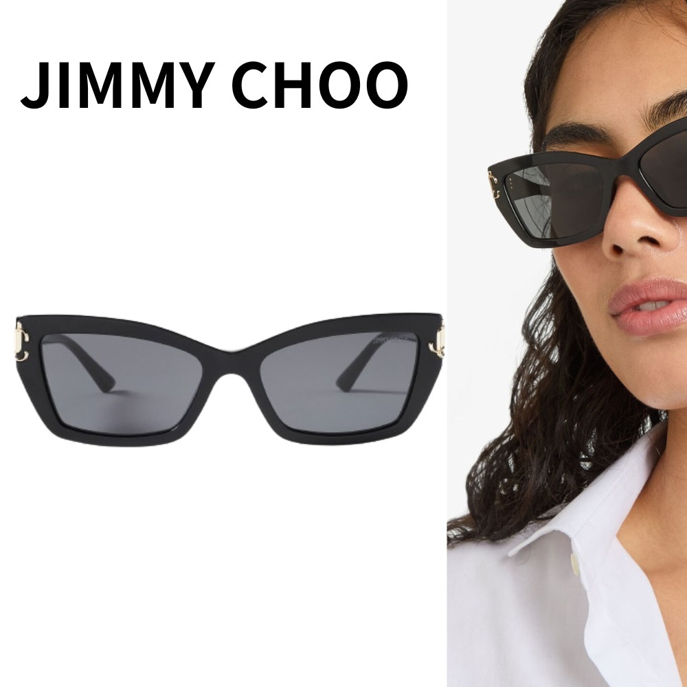 すぐ届く！JIMMY CHOO/ イスラ Blackキャットアイ・サングラス