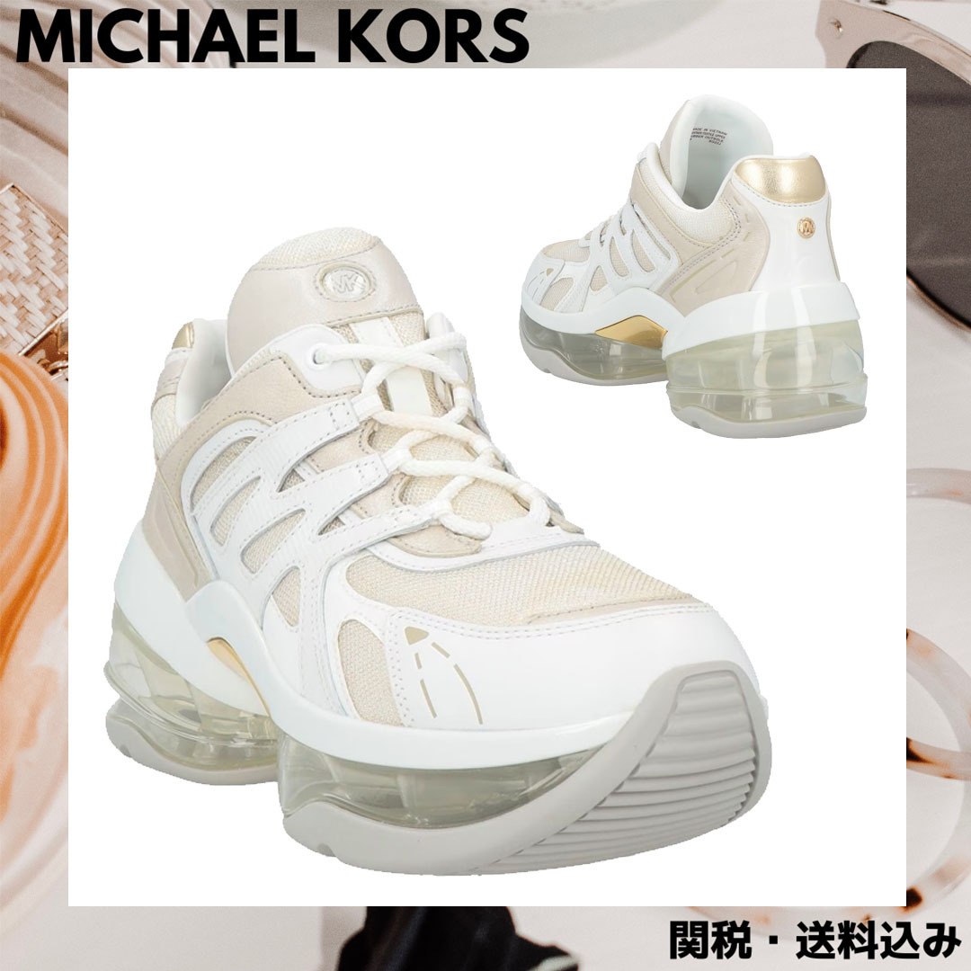 スニーカー【MICHAEL KORS】関税送料込 メタリック加工 ラメ素材