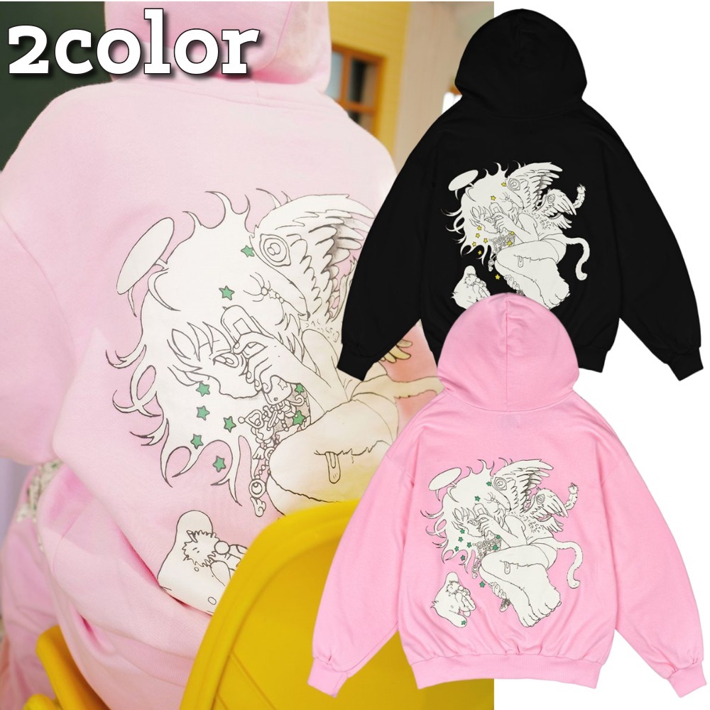 YOUTHBATH★韓国★男女兼用★YB X Oliwa Over-fit Hooded Zip-Up