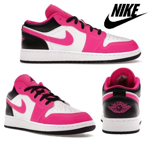 スニーカー Nike Air Jordan 1 Low Fierce Pink Black DZ5365-601