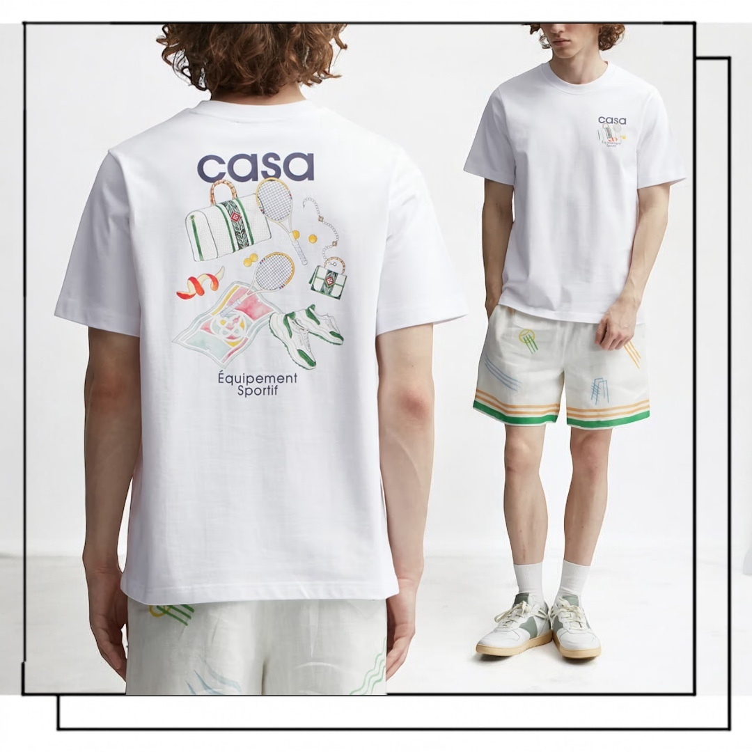 【国内発】CASABLANCA Equipement Sportif コットン Tシャツ