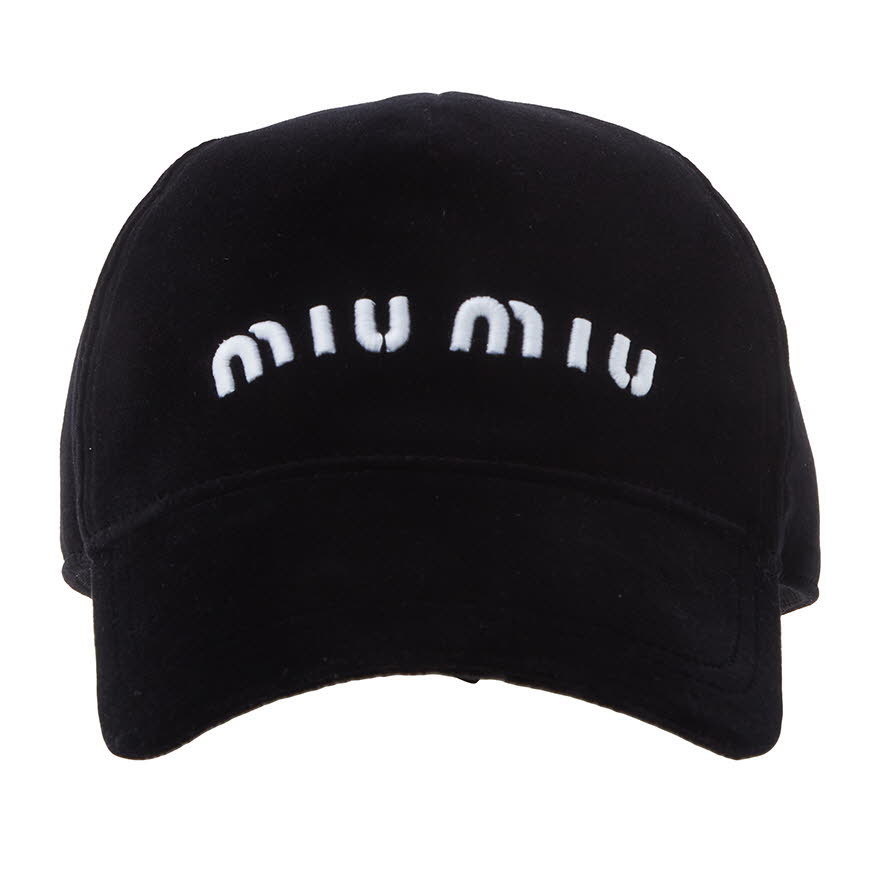miu miu 黒 ベロアキャップM