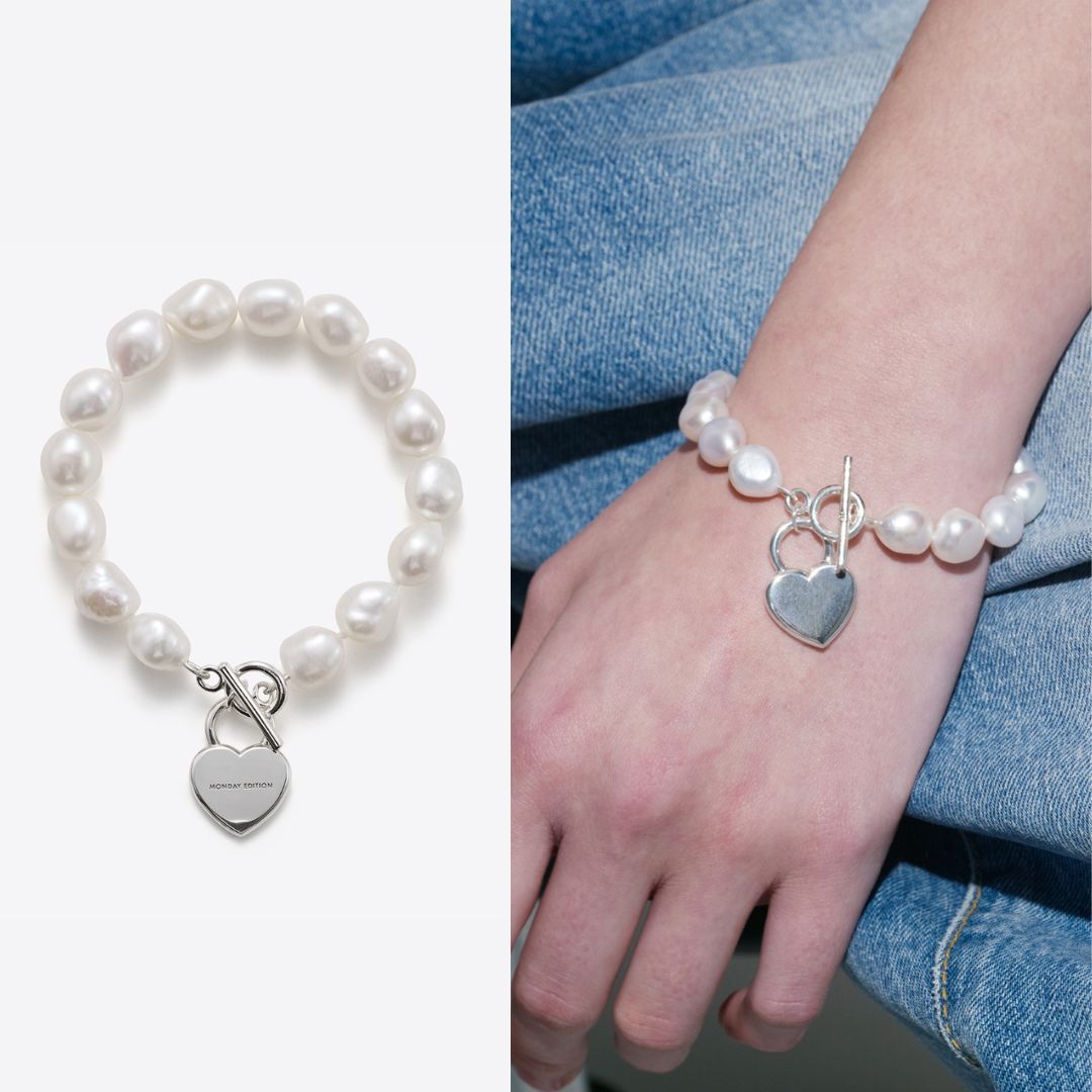 ブレスレット MONDAY EDITION THE BAROQUE PEARL AND ME HEART BRACEL 4BUK427