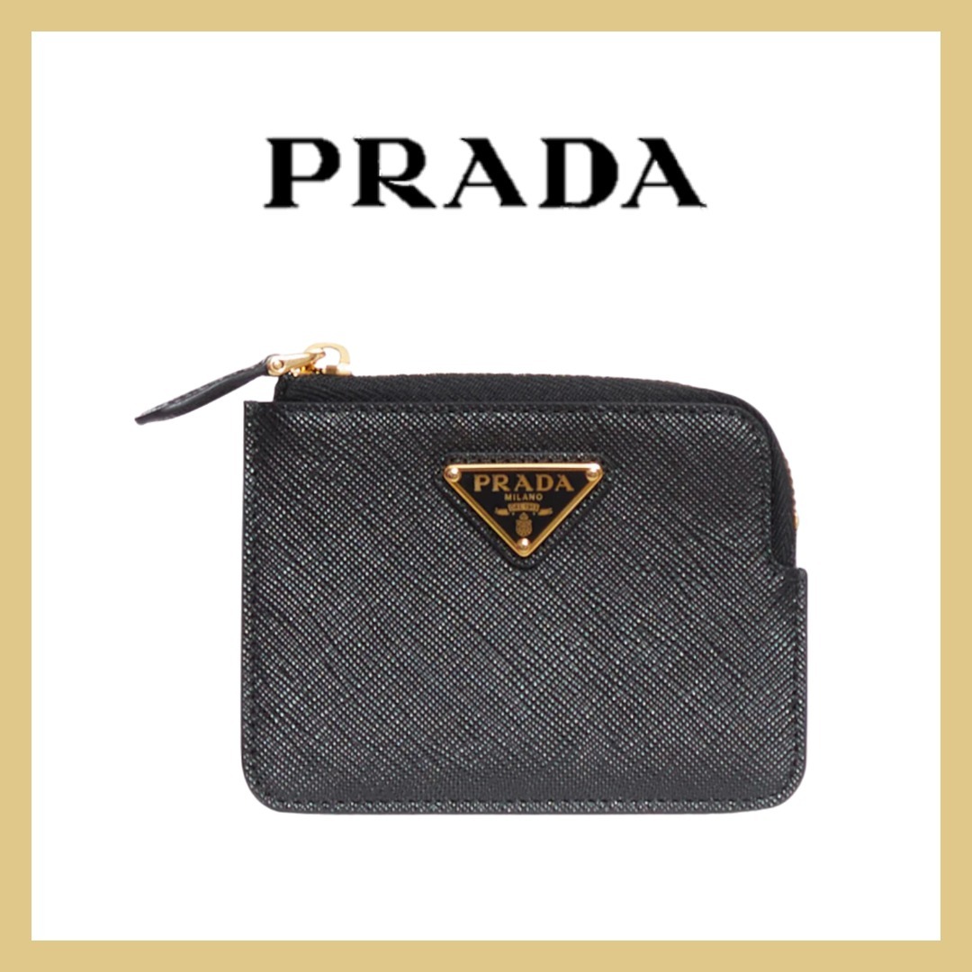 日本未入荷★PRADA プラダ サフィアーノ コインパース ブラック