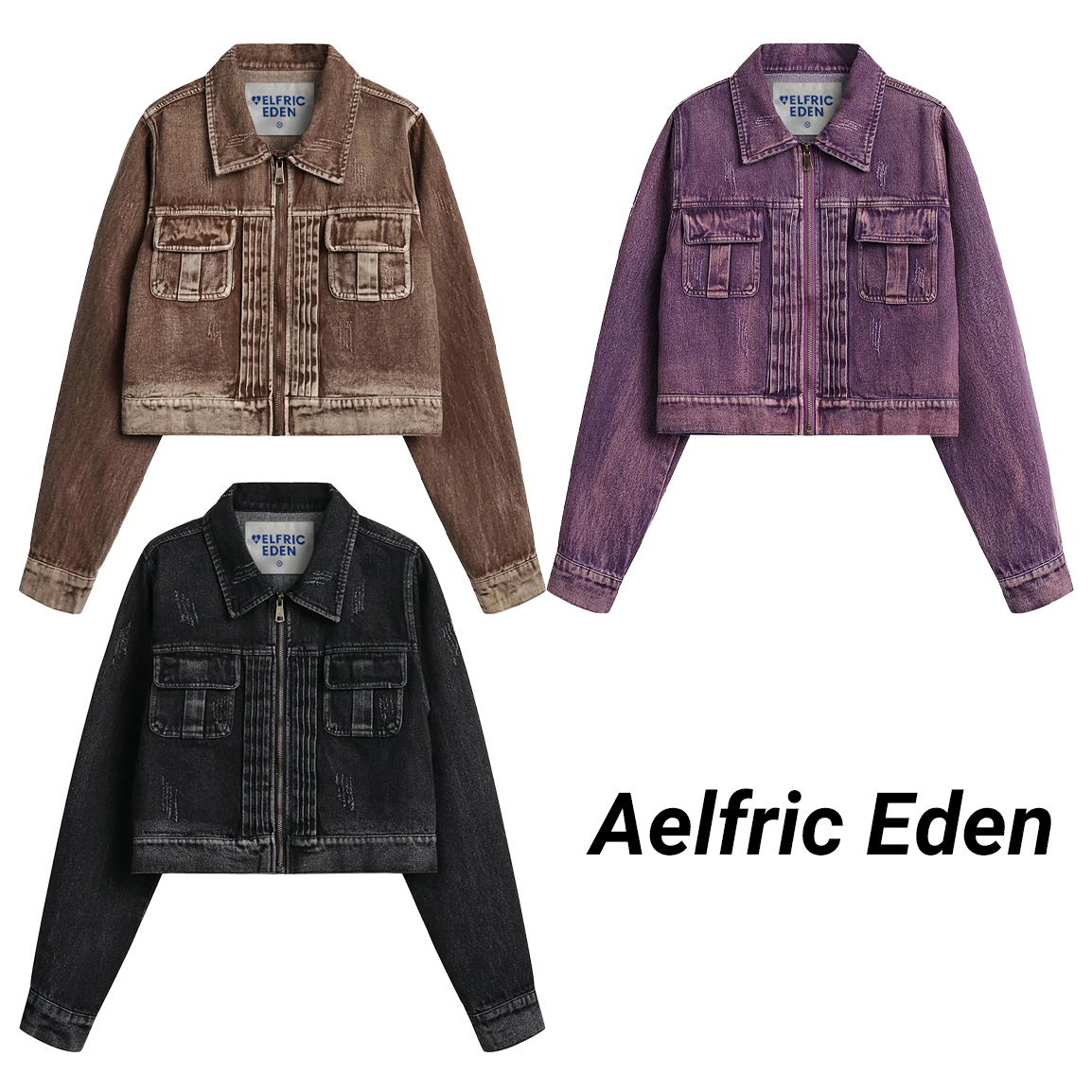 ◆Aelfric Eden◆Wrinkle Washed デニムジャケット 送料込