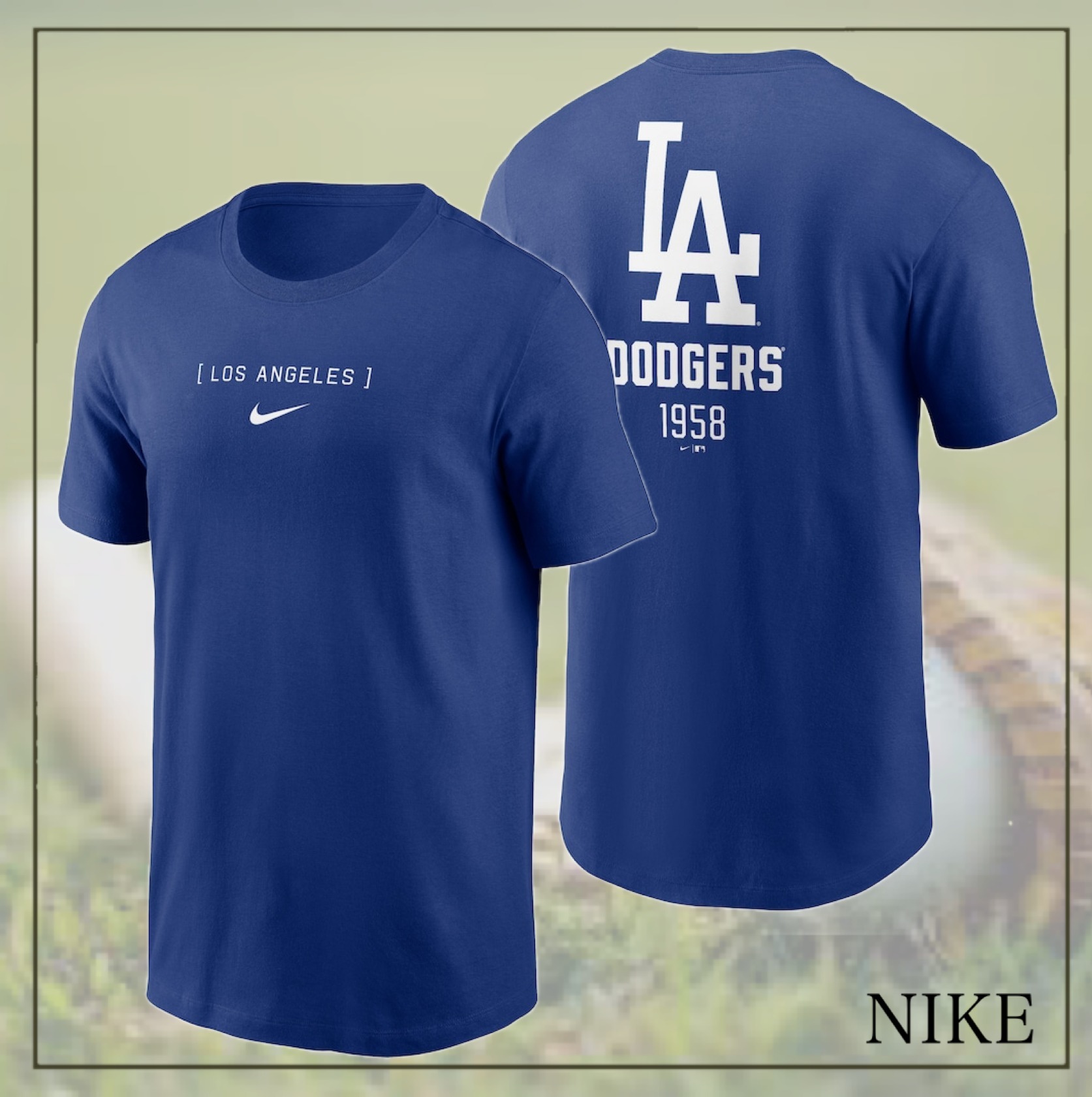 【NIKE】ロサンゼルスドジャース ラージロゴ バック Tシャツ