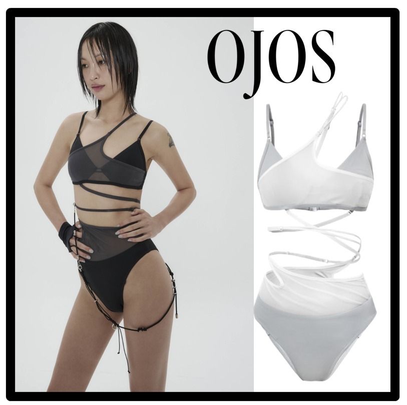 ★送料・関税込★OJOS★Layered Mesh Strap Bikini★