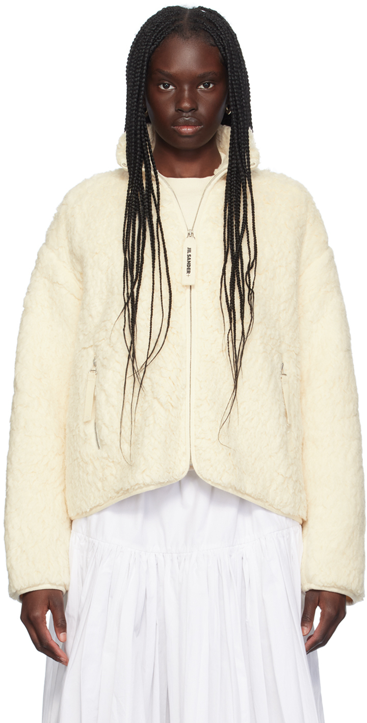 【関税込み】Jil Sander オフホワイト ジップアップジャケット