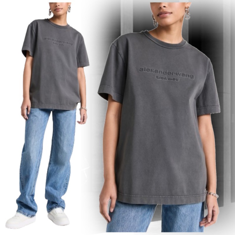 ユニセックス【Alexander wang】Acid wash ロゴ Tシャツ