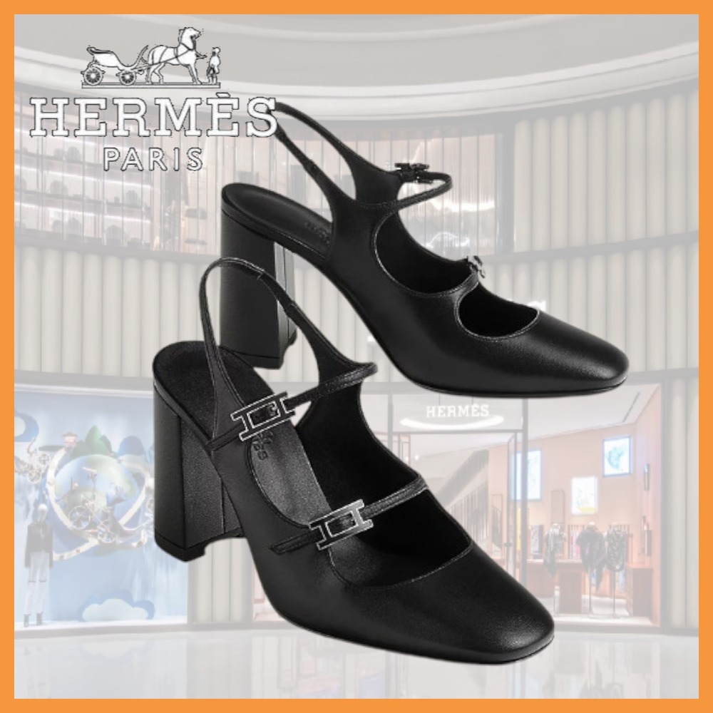 【ガーリーに♡】HERMES パンプス ジャッキー90