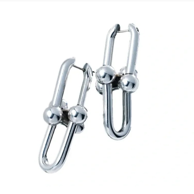 Tiffany & Co. ティファニー 定番 ラージリンク ピアス シルバー Tiffany & Co. ティファニー 定番 ラージリンク ピアス シルバー