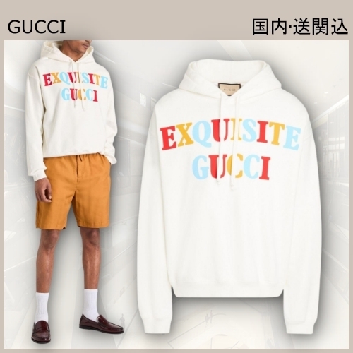 VIP買付★GUCCI ロゴ スウェットパーカー フーディ