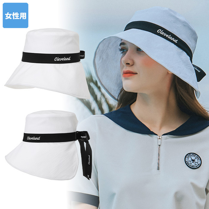 ★Cleveland Golf★Wide Logo Ribbon Decorations Bucket Hat