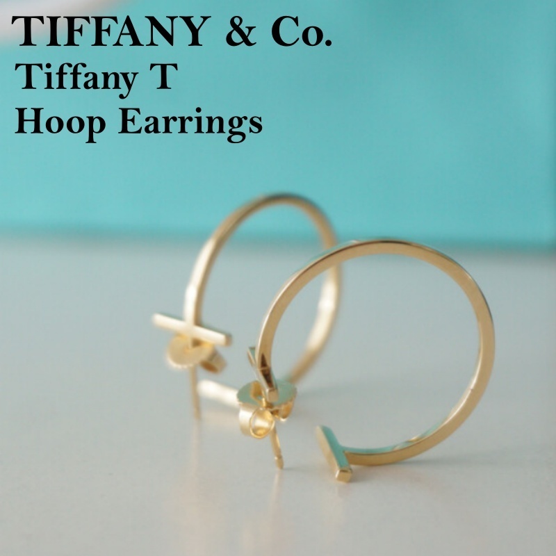 Tiffany & Co. ティファニー T フープ ピアス ゴールド