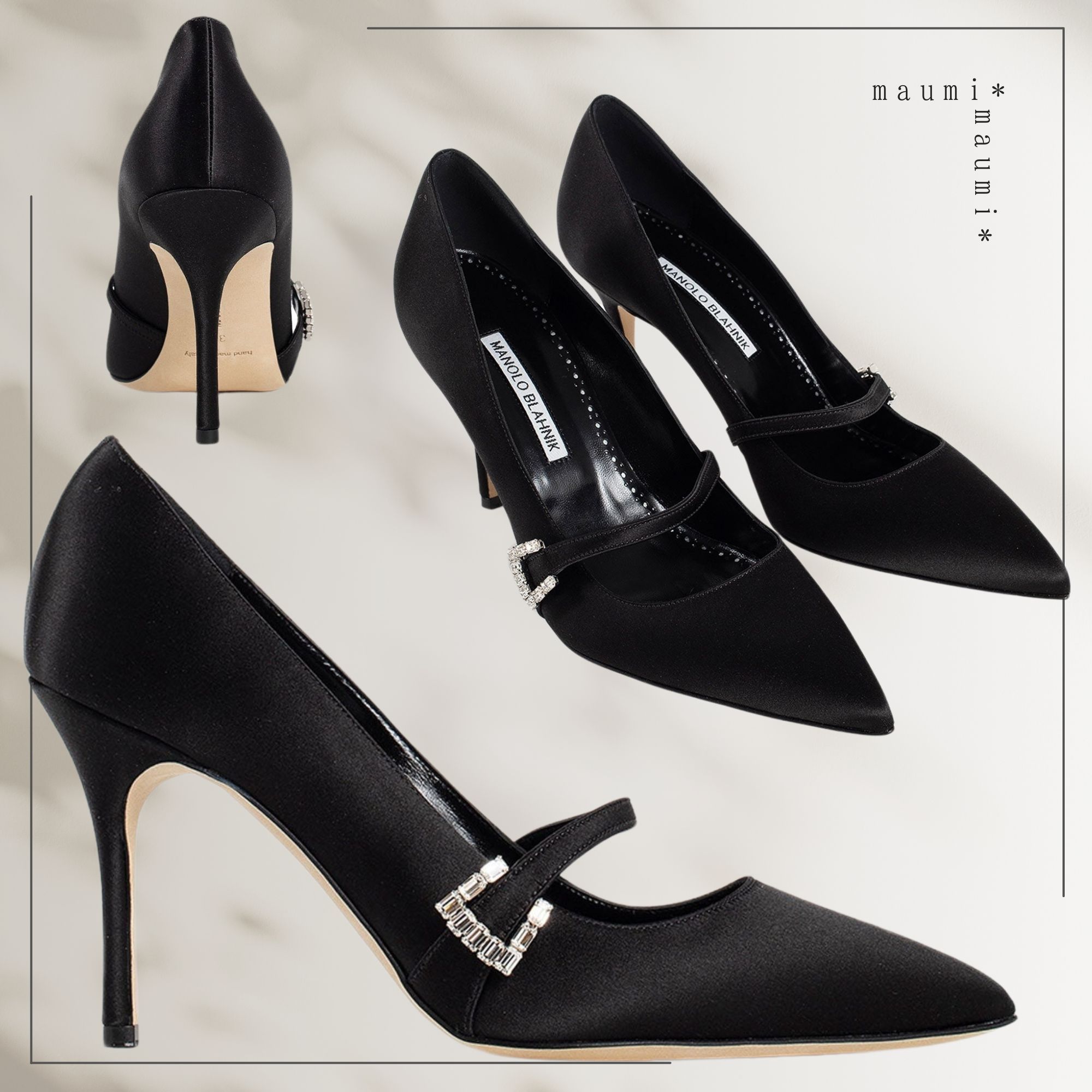MANOLO BLAHNIK マノロブラニク パンプス 太ヒール スネーク