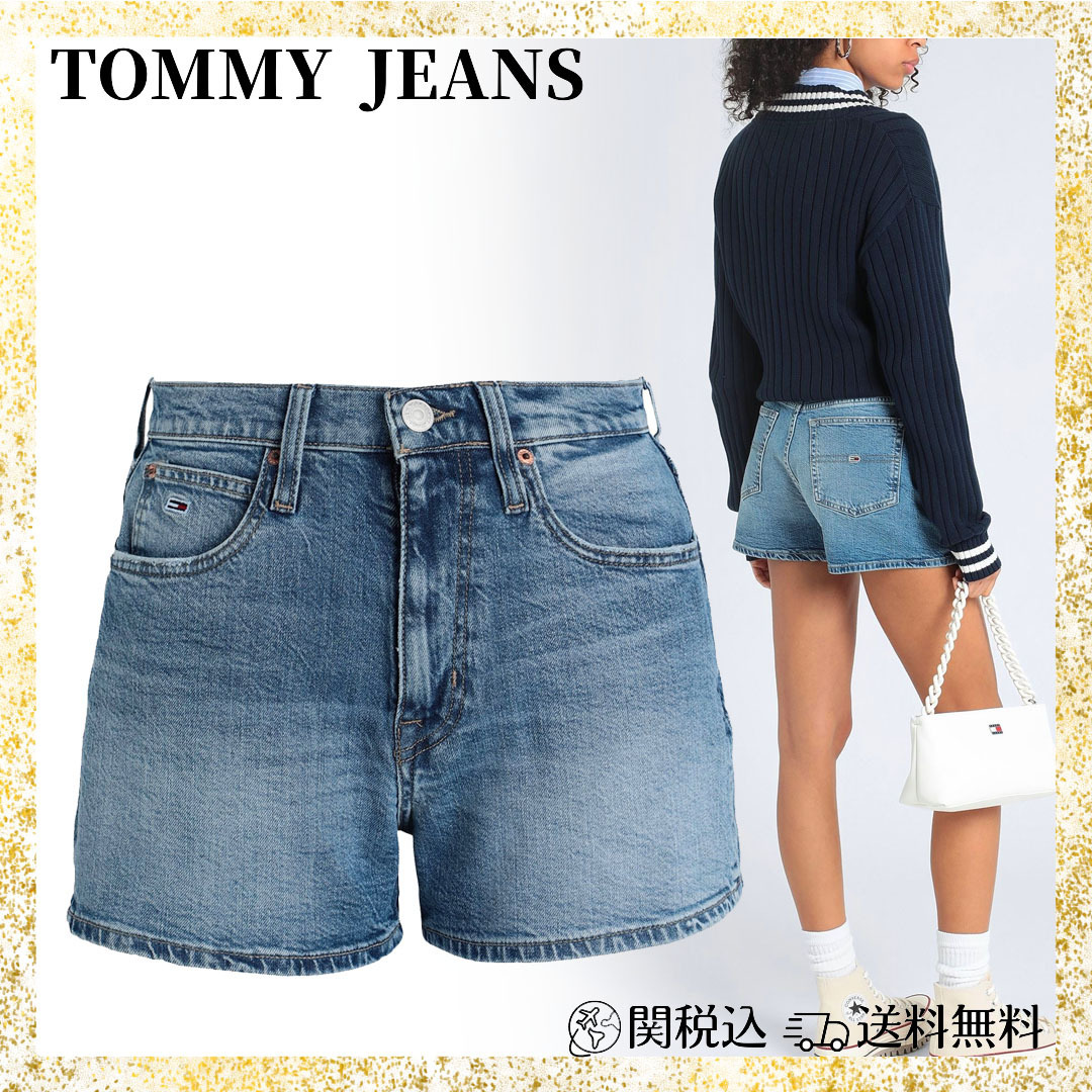 デニムショートパンツ[ JEANS]関税込送料無料 ハイウエスト