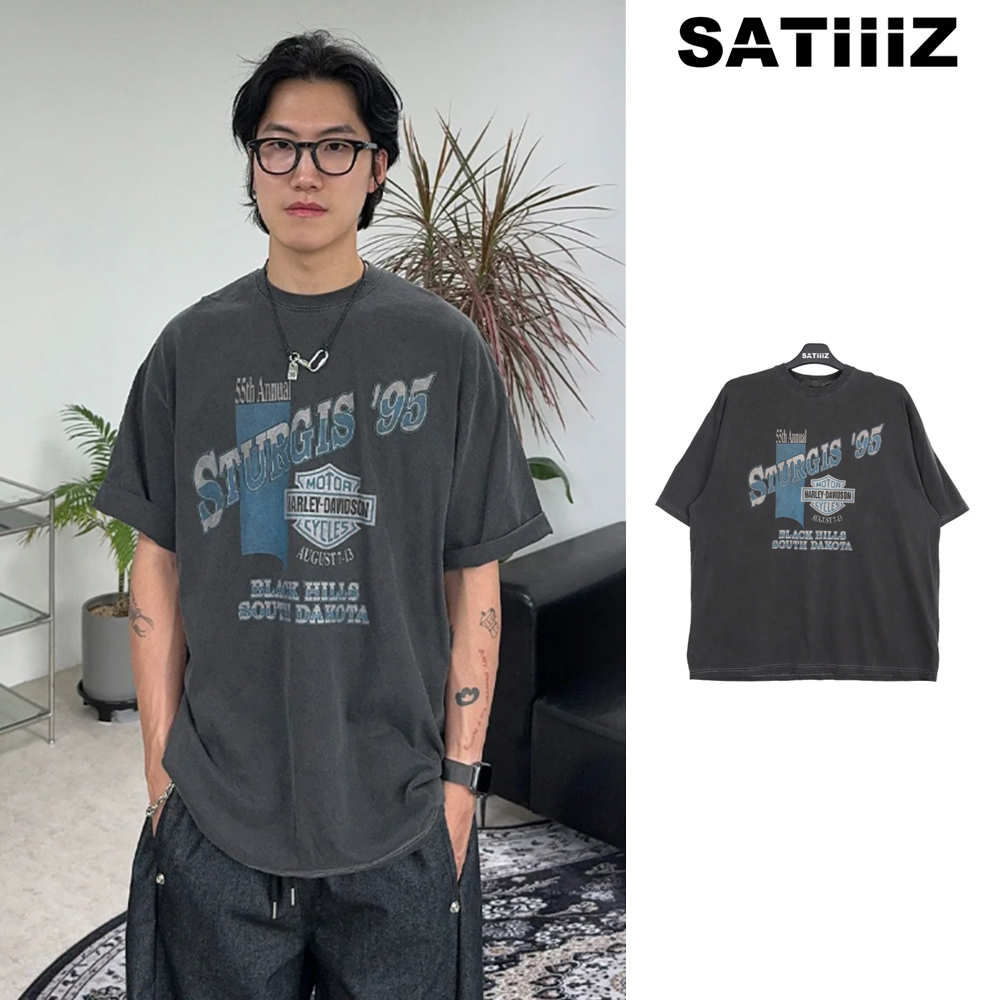 【SATIIIZ】Chaser Pigment Short-Sleeved T-shirt