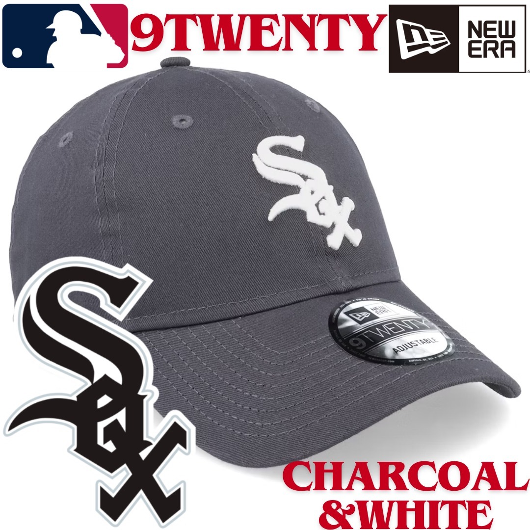 【海外限定】NEW ERA 9TWENTY Chicago White Sox Charcoal&White