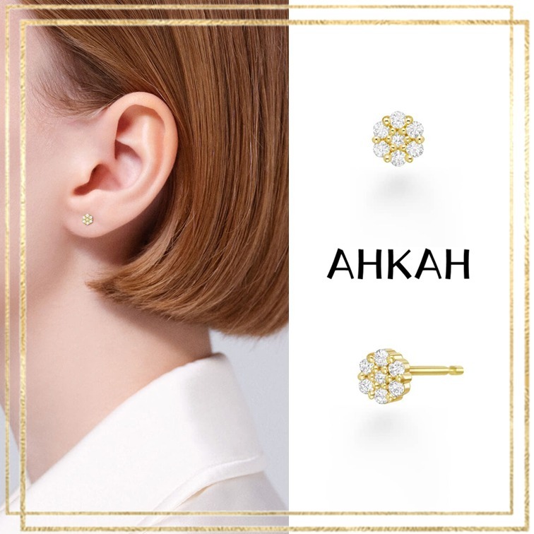 AHKAH アーカー ピアス エクレラージュプチ 18K ダイヤ 国内発送