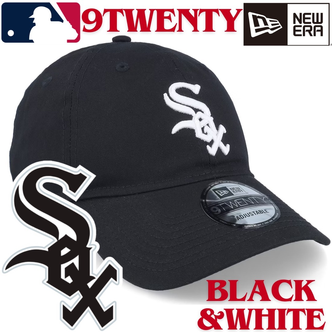 【海外限定】NEW ERA 9TWENTY Chicago White Sox Black&White