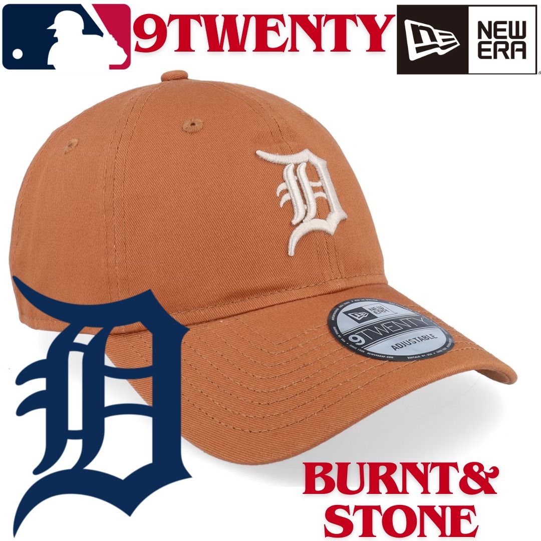 【海外限定】NEW ERA 9TWENTY Detroit Tigers Burnt&Stone