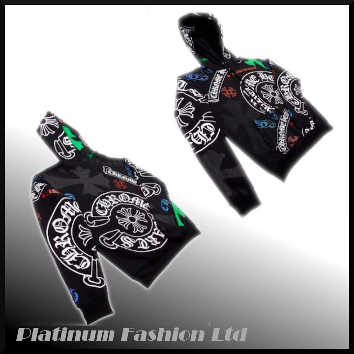 在庫少◆送料込♪【Chrome Hearts】ステンシルロゴ hoodie black