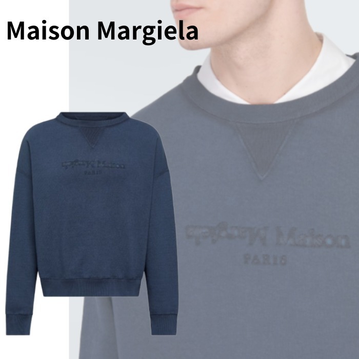 【Maison Margiera】ロゴ コットンジャージー スウェットシャツ