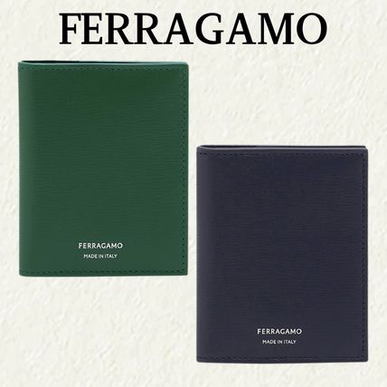 フェラガモ名刺入れ グリーン 新品未使用品 包装・紙袋付