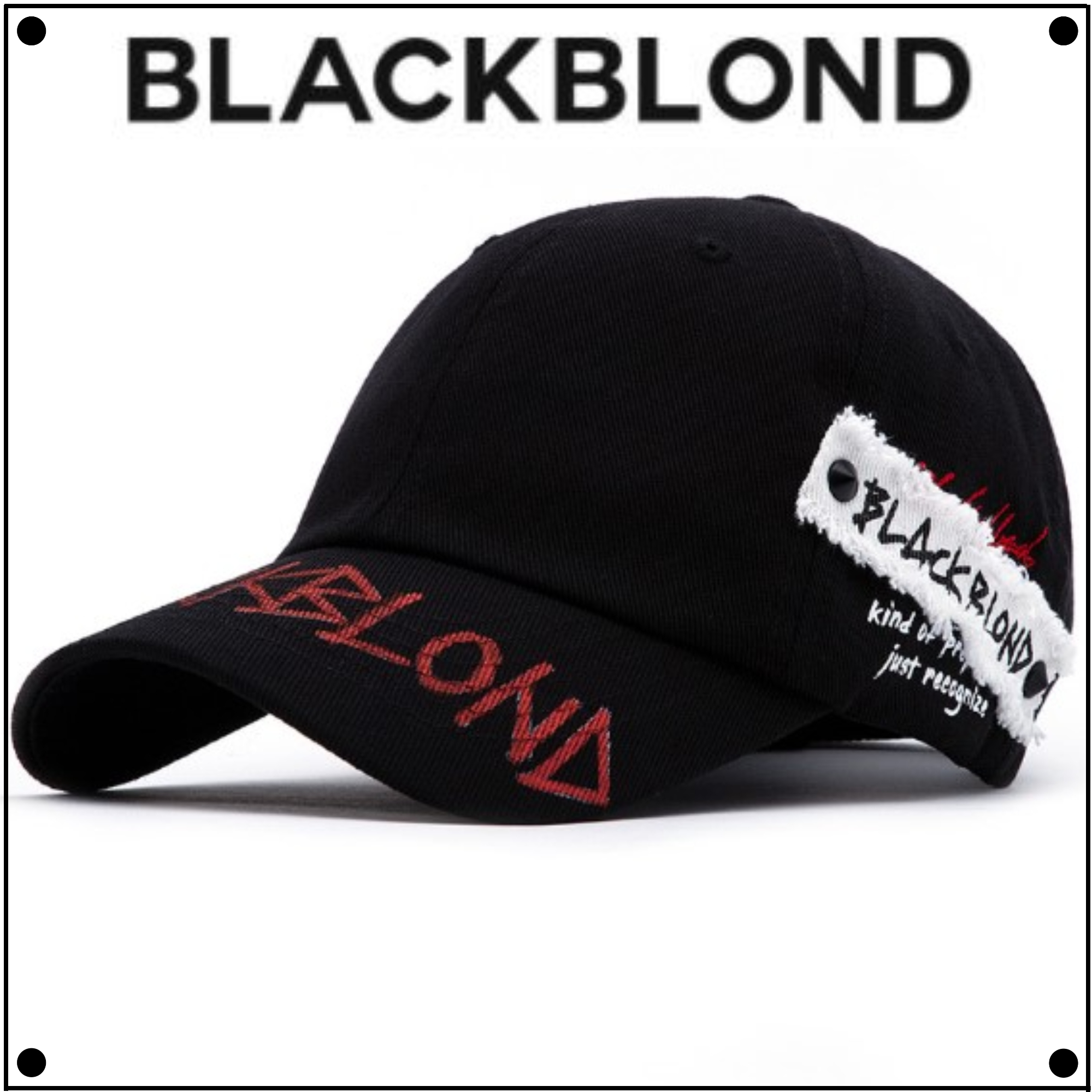 BLACKBLONDのBBD Slogan Patch Graffiti Logo Cap
