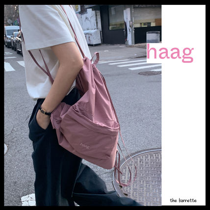 今年人気のブランド品や pink 韓国 haag(ヘイグ) バックパック・リュック(レディース バッグ