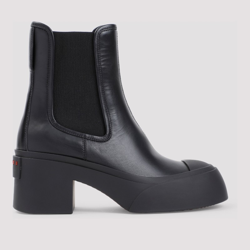 ショートブーツ・ブーティ MARNI FW24 ANKLE BOOTS (SNZW018740 P2722 00N99 BLACK)