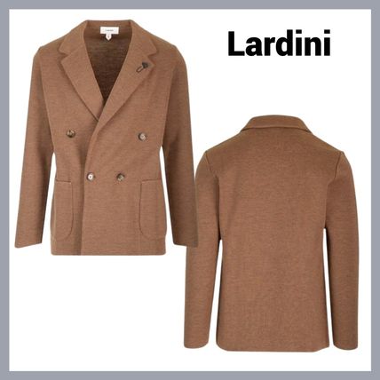 LARDINI ダブルブレスト テーラードジャケット ブレザー アウター 茶